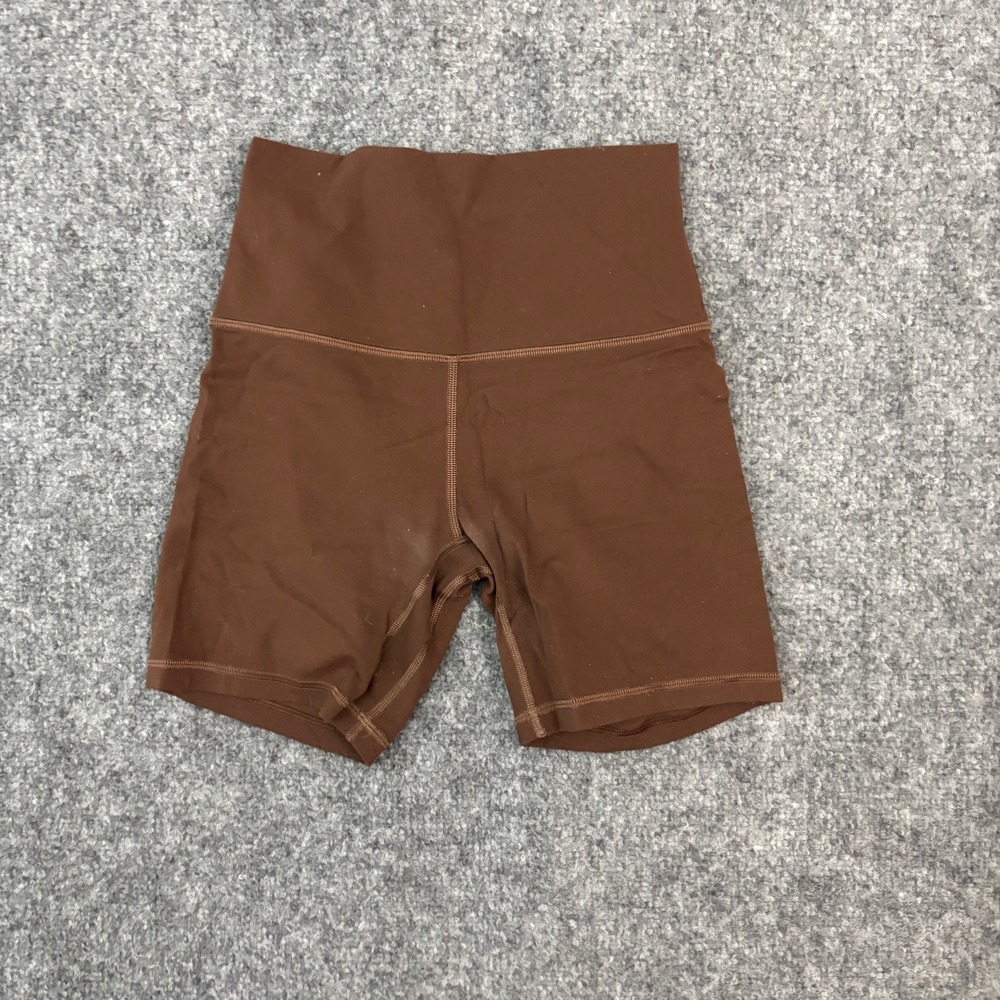 Lululemon Align High Rise Shorts Brown Womens Size 4 Yoga Biker Short - Picture 3 of 6